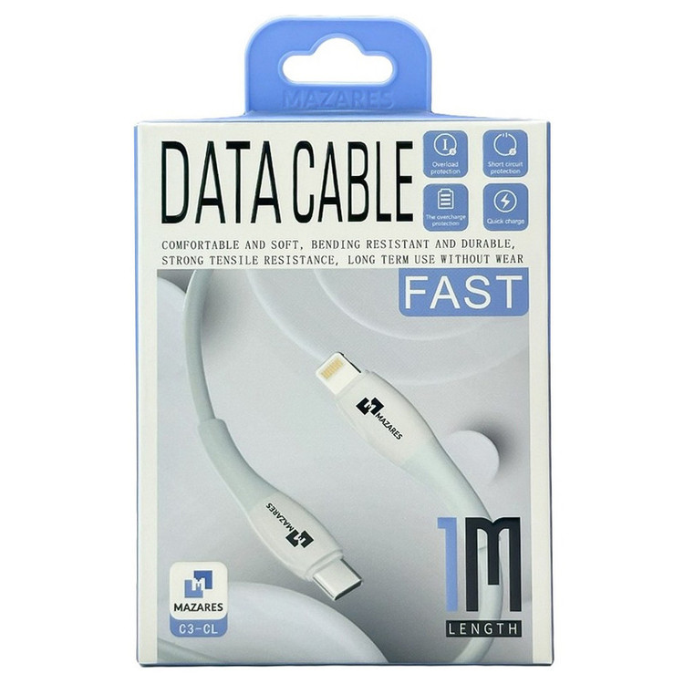 کابل تبدیل USB-C به لایتنینگ مازارس مدل C3CL طول 1 متر