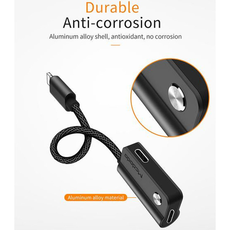 مبدل 1 به 2 لایتنینگ به جک 3.5mm مدل TA-CH