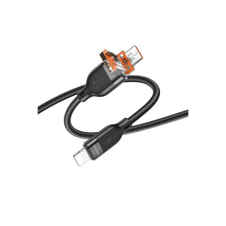 کابل تبدیل USB به لایتنینگ بروفون مدل BU45 27W طول 1.2 متر