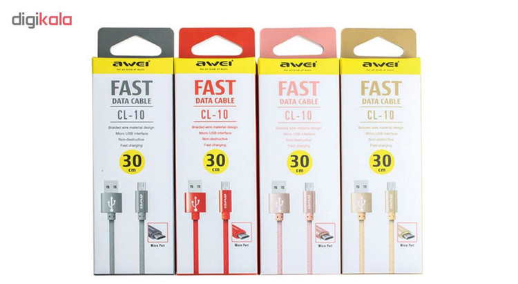 کابل تبدیل USB به microUSB اوی مدل CL-10 به طول 0.3 متر