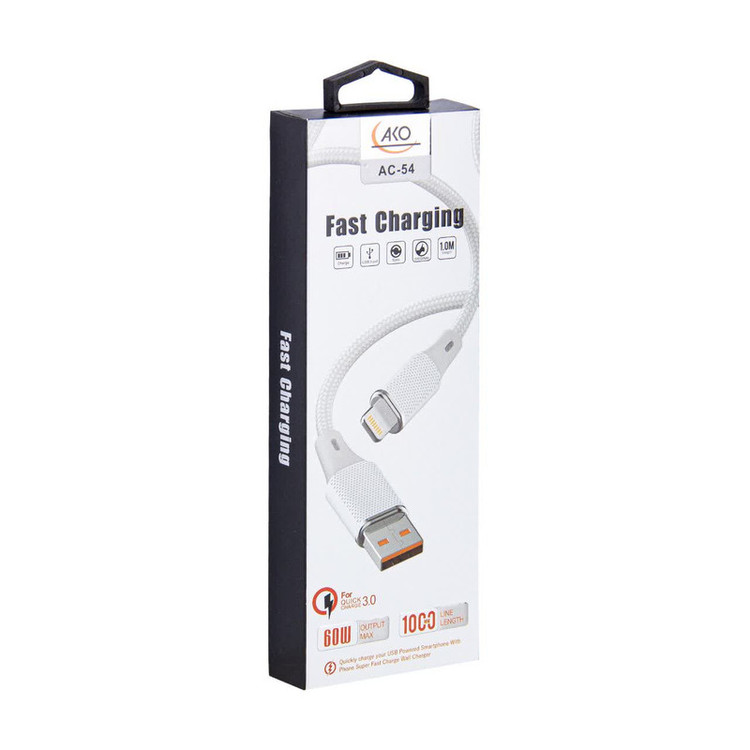 کابل تبدیل USB به لایتنینگ آکو مدل AC-54 طول 1متر