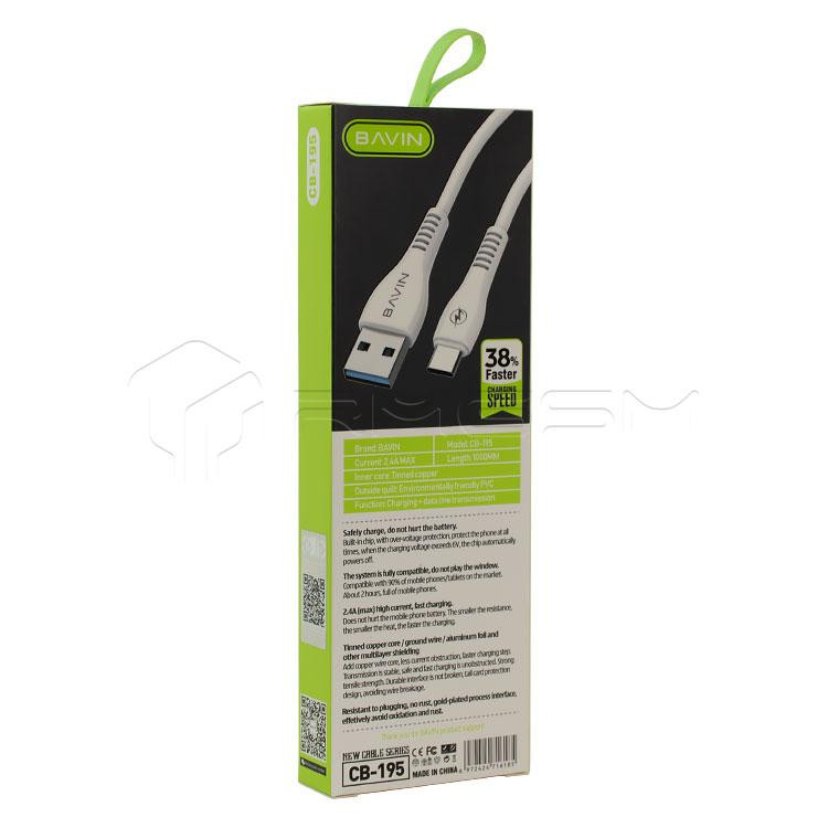 کابل تبدیل USB به لایتنینگ باوین مدل CB-195 طول 1 متر