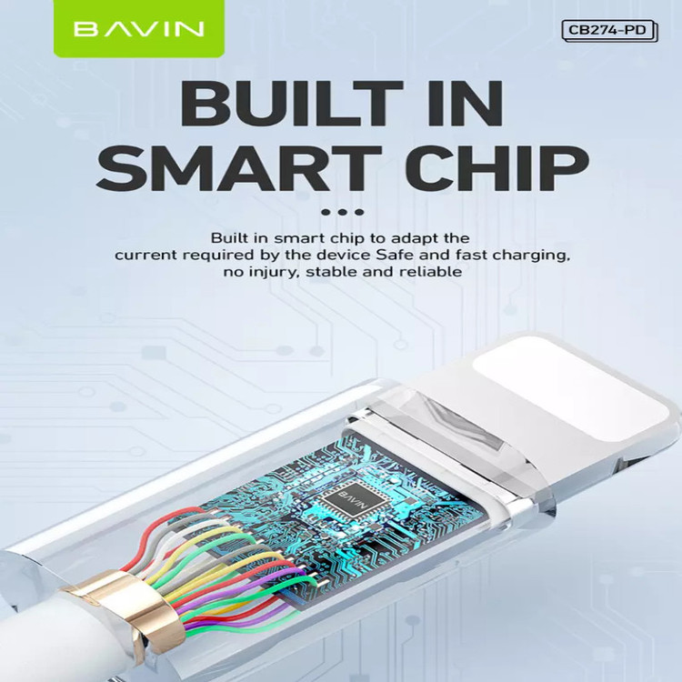کابل تبدیل لایتنینگ به USB-C باوین مدل CB_274 طول 1متر