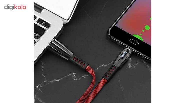 کابل تبدیل USB به microUSB هوکو مدل U70 طول 1.2 متر
