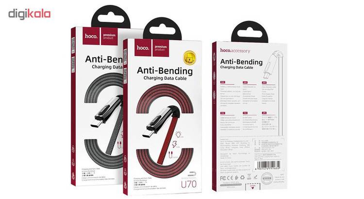 کابل تبدیل USB به microUSB هوکو مدل U70 طول 1.2 متر