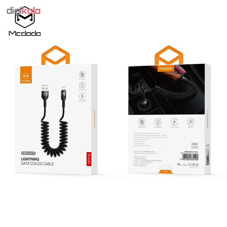 کابل تبدیل USB به لایتنینگ مک دودو مدل CA-641 طول 1.8 متر