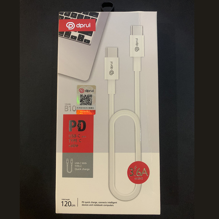 کابل USB-C دی پی روی مدل B10 طول 1.2 متر