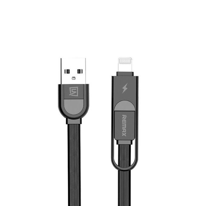کابل تبدیل USB به microUSB/لایتنینگ ریمکس مدل YArDS طول 1 متر