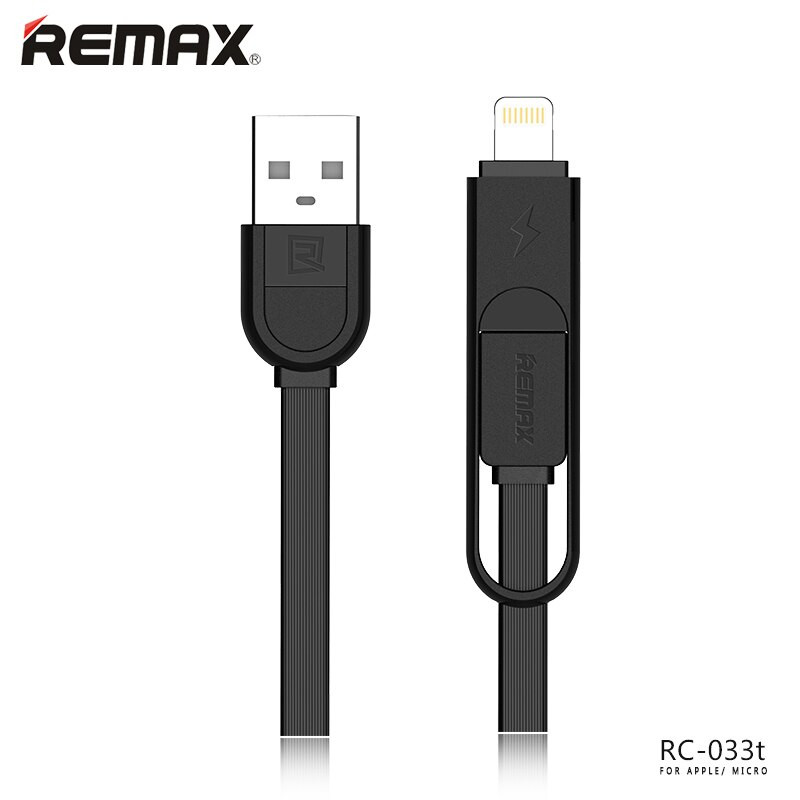 کابل تبدیل USB به microUSB/لایتنینگ ریمکس مدل YArDS طول 1 متر