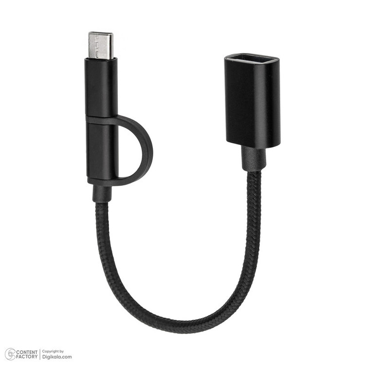 مبدل OTG USB-A 3.0 به USB-C/MicroUSB مدل GP-91 به طول 0.2 متر