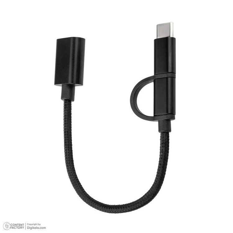 مبدل OTG USB-A 3.0 به USB-C/MicroUSB مدل GP-91 به طول 0.2 متر