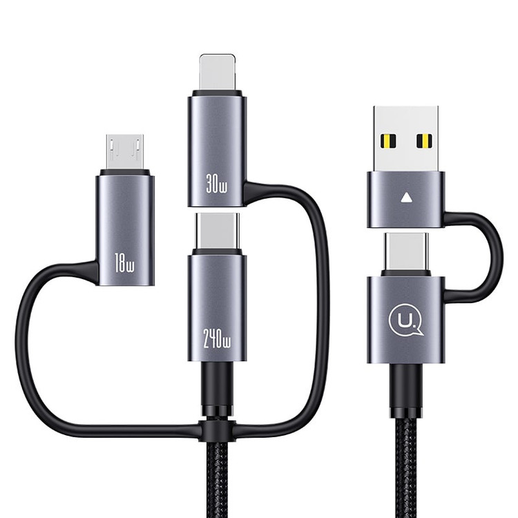 کابل تبدیل usb / usb-c به usb-c / micro usb / لایتنینگ مدل sj738 طول 120