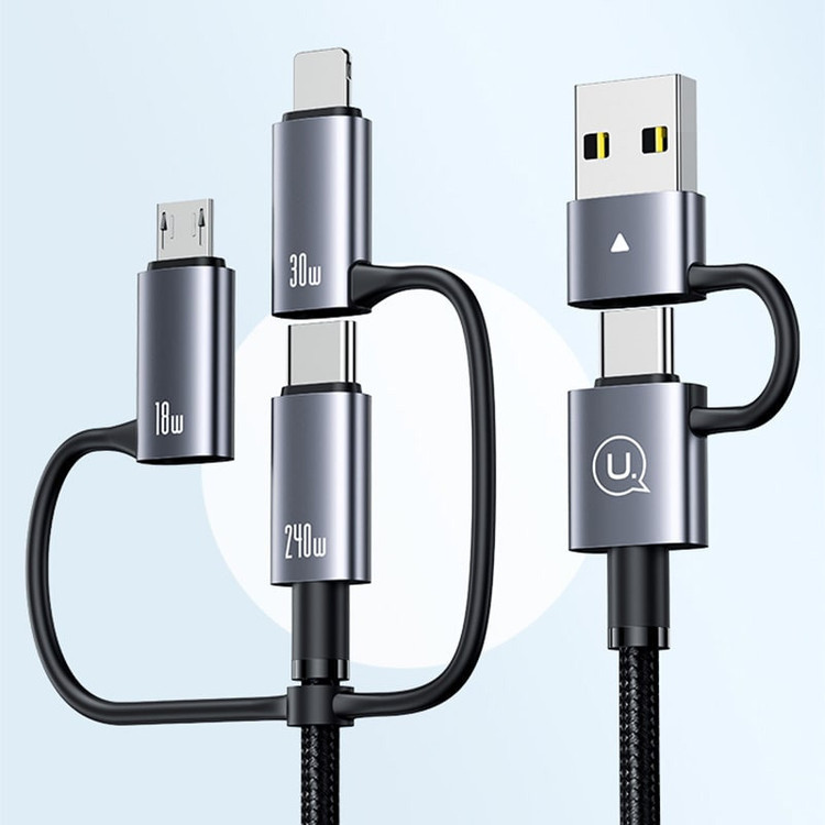 کابل تبدیل usb / usb-c به usb-c / micro usb / لایتنینگ مدل sj738 طول 120