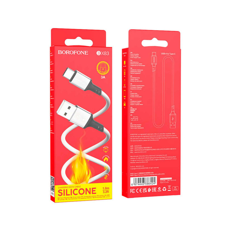 کابل تبدیل USB به USB-C بروفون مدل BX83 طول 1 متر