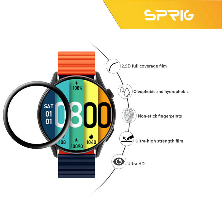 محافظ صفحه نمایش نانو اسپریگ مدل SPG مناسب برای ساعت هوشمند شیائومی Kieslect Kr Pro بسته دو عددی
