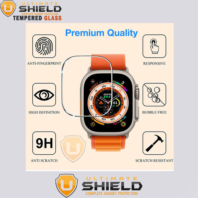 محافظ صفحه نمایش شیشهای آلتیمیت شیلد مدل SH-UL مناسب برای ساعت هوشمند هاینو تکو T89 Ultra Max بسته سه عددی