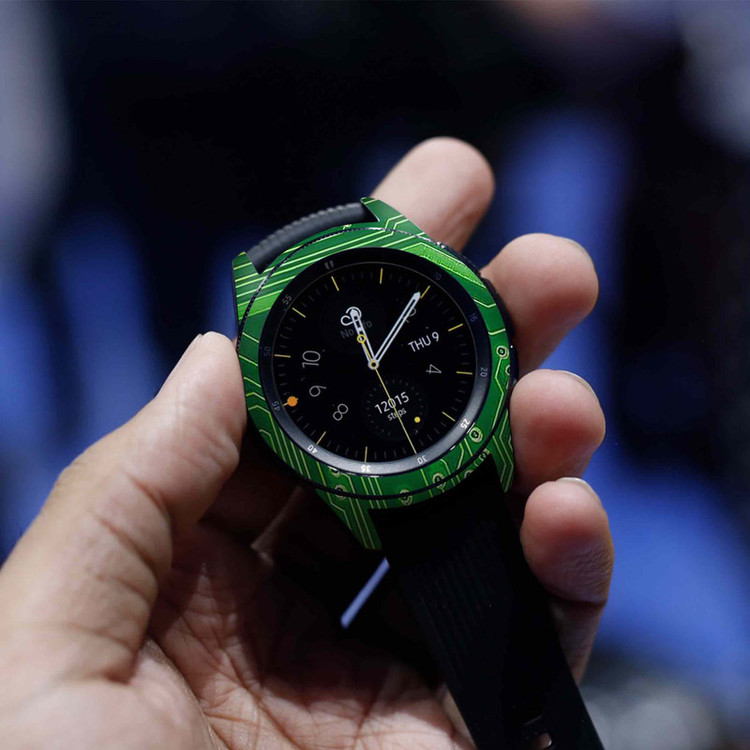 برچسب ماهوت طرح Green-Printed-Circuit-Board مناسب برای ساعت هوشمند سامسونگ Galaxy Watch 42mm