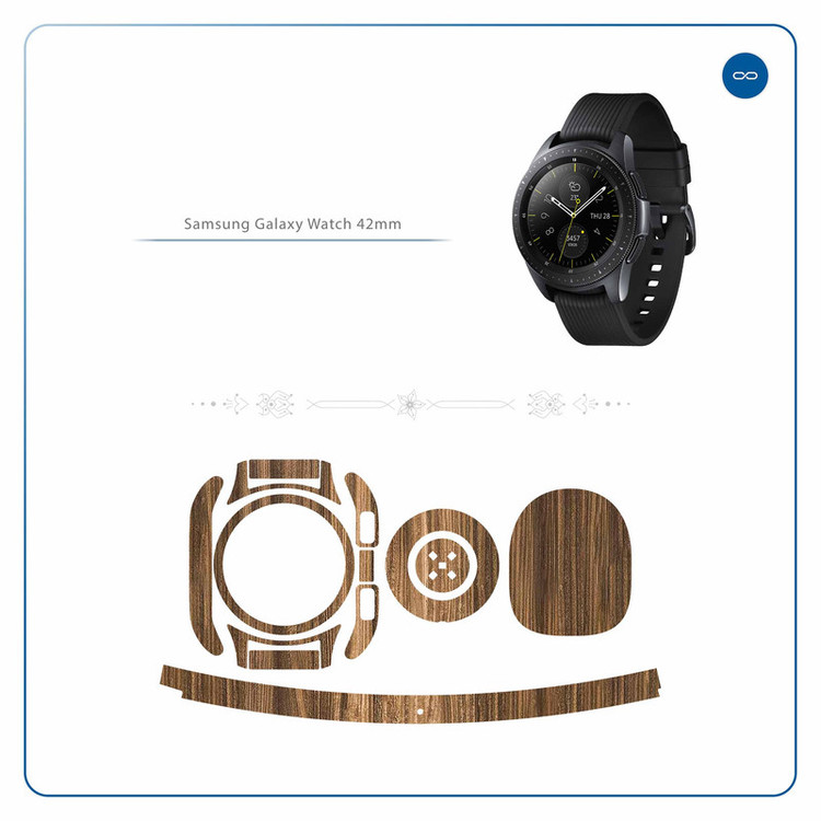 برچسب ماهوت طرح Light-Walnut-Wood مناسب برای ساعت هوشمند سامسونگ Galaxy Watch 42mm
