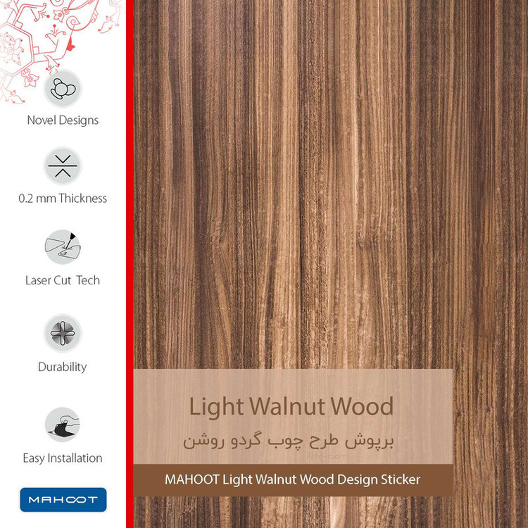 برچسب ماهوت طرح Light-Walnut-Wood مناسب برای ساعت هوشمند سامسونگ Galaxy Watch 42mm