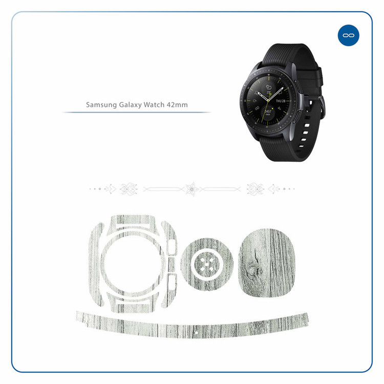 برچسب ماهوت طرح White-Wood مناسب برای ساعت هوشمند سامسونگ Galaxy Watch 42mm