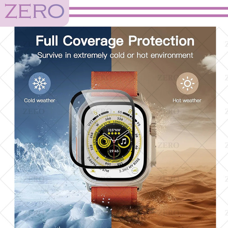 محافظ صفحه نمایش شیشهای زیرو مدل SH-FULL-ZR مناسب برای ساعت هوشمند ویرفیت TW8 Ultra بسته سه عددی