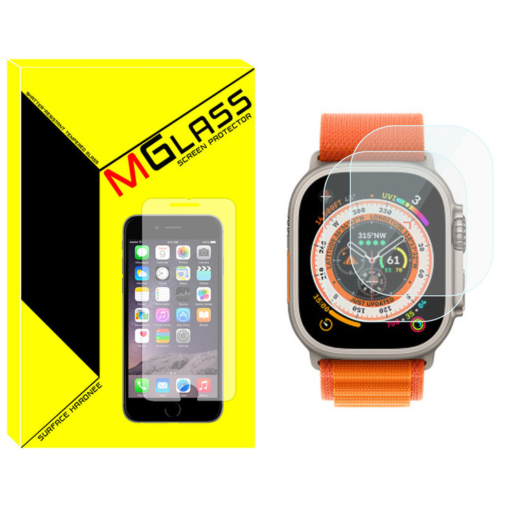 محافظ صفحه نمایش شیشهای امگلس مدل SH-MG مناسب برای ساعت هوشمند هاینو تکو T89 Ultra Max بسته دو عددی