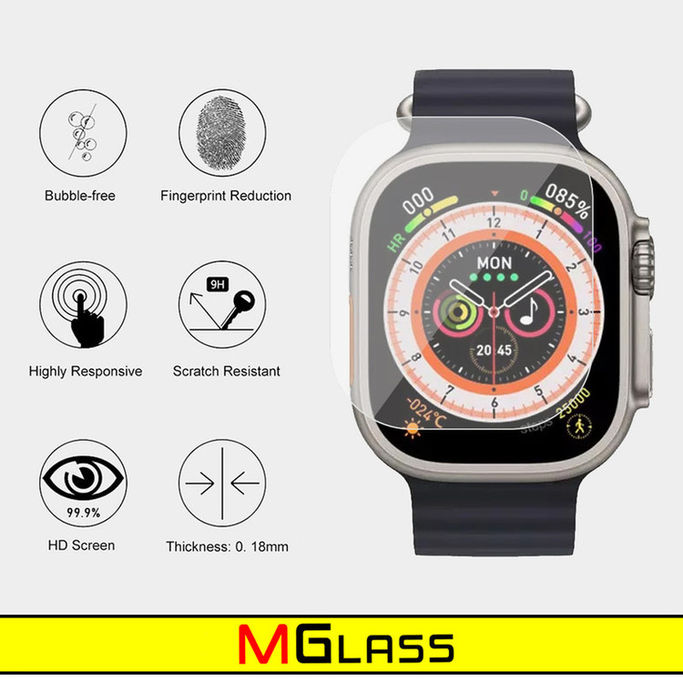 محافظ صفحه نمایش شیشهای امگلس مدل SH-MG مناسب برای ساعت هوشمند هاینو تکو T89 Ultra Max بسته دو عددی