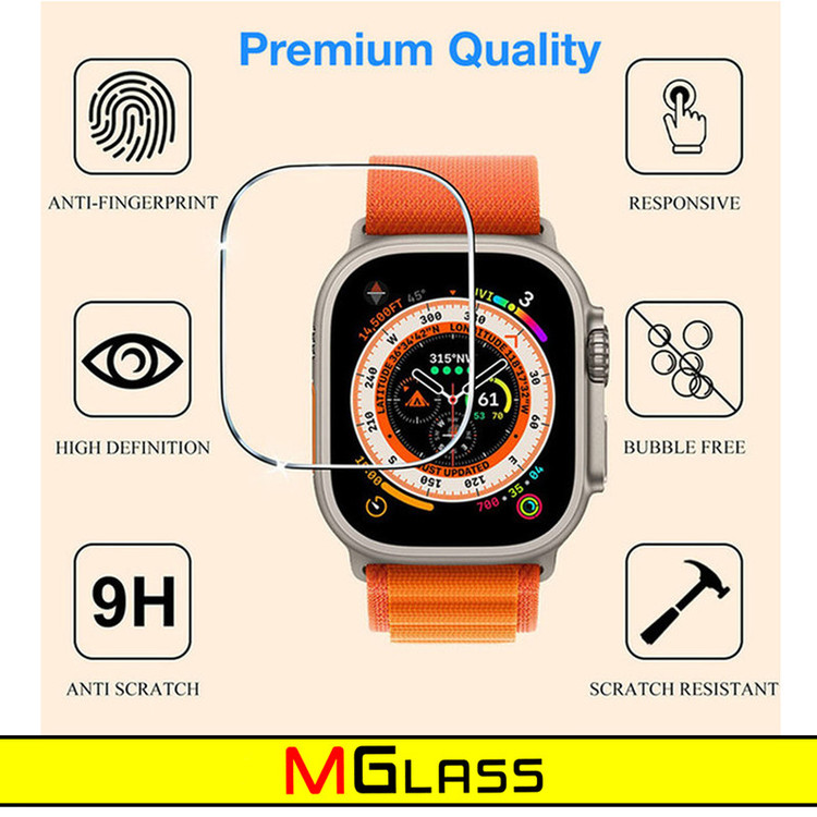 محافظ صفحه نمایش شیشهای امگلس مدل SH-MG مناسب برای ساعت هوشمند هاینو تکو T89 Ultra Max بسته دو عددی