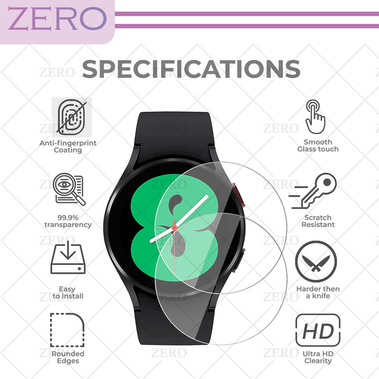 محافظ صفحه نمایش شیشهای زیرو مدل SH-ZR مناسب برای ساعت هوشمند سامسونگ Galaxy watch 6 Classic 47mm بسته سه عددی