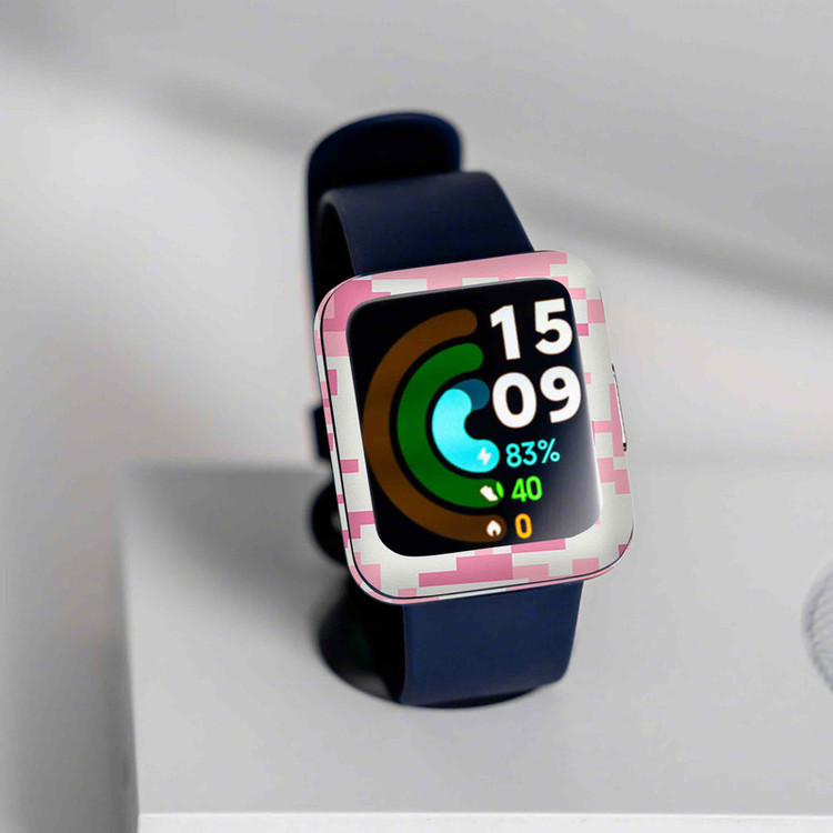برچسب ماهوت طرح Army_Pink_Pixel مناسب برای ساعت هوشمند شیائومی Redmi Watch 2 Lite
