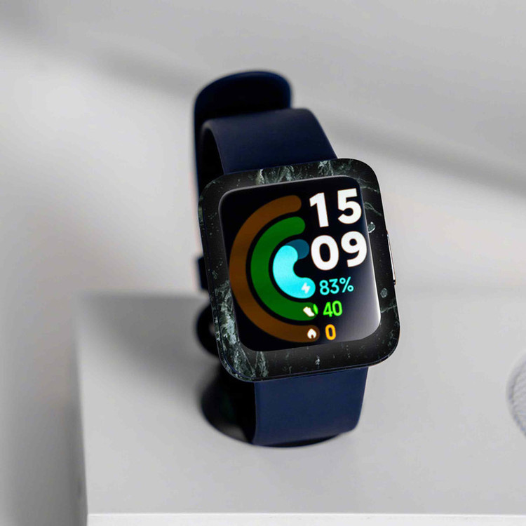 برچسب ماهوت طرح Graphite_Green_Marble مناسب برای ساعت هوشمند شیائومی Redmi Watch 2 Lite