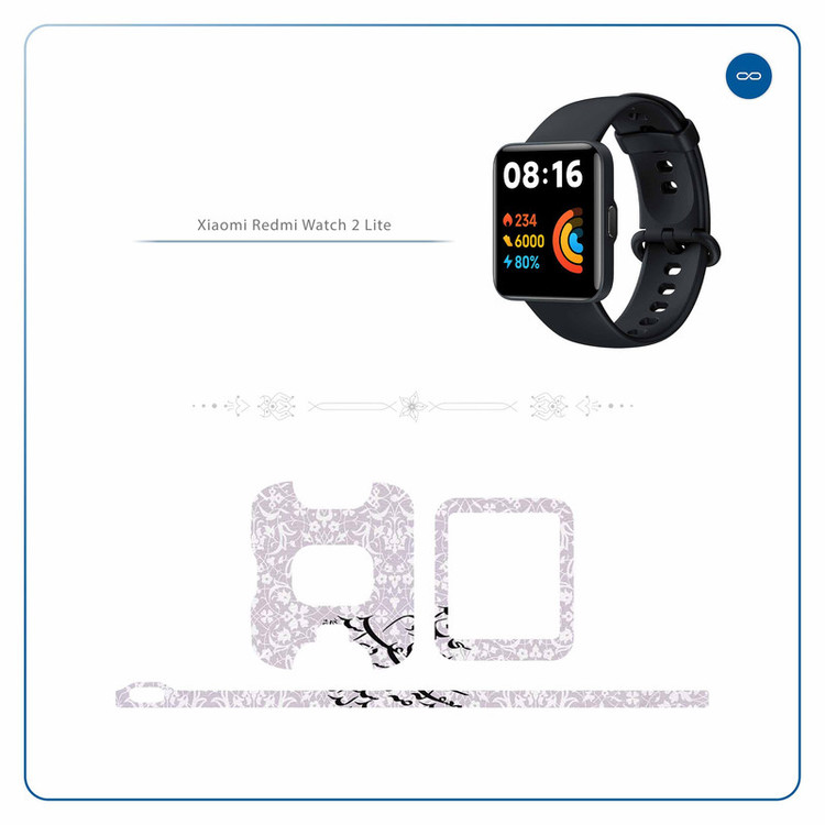 برچسب ماهوت طرح Nastaliq_1 مناسب برای ساعت هوشمند شیائومی Redmi Watch 2 Lite