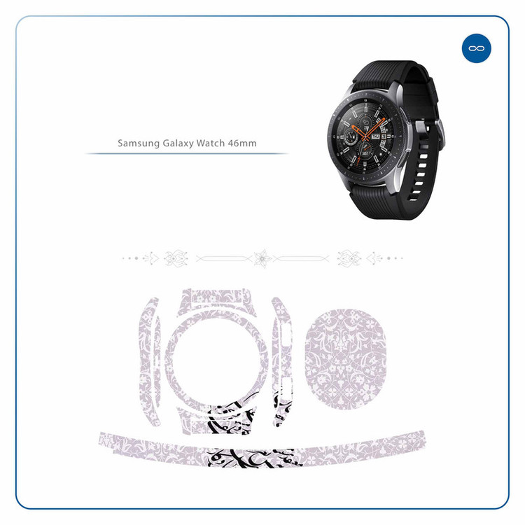 برچسب ماهوت طرح Nastaliq-1 مناسب برای ساعت هوشمند سامسونگ Galaxy Watch 46mm