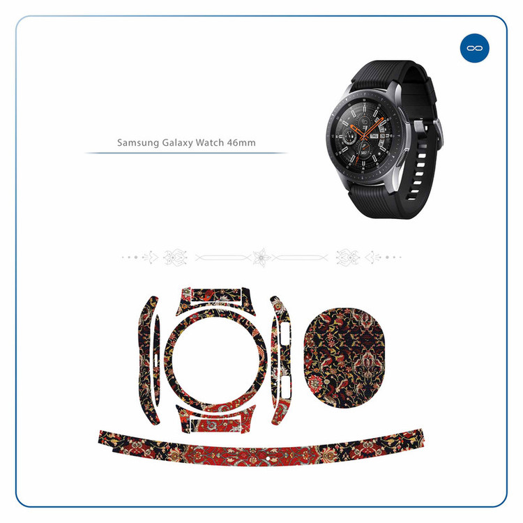 برچسب ماهوت طرح Iran-Carpet6 مناسب برای ساعت هوشمند سامسونگ Galaxy Watch 46mm