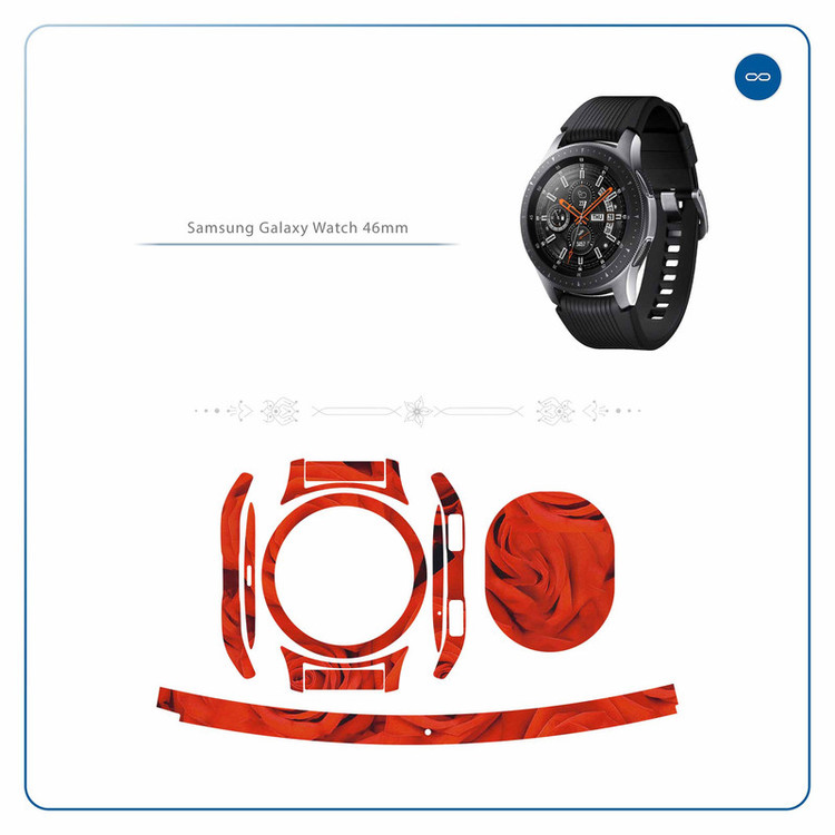 برچسب ماهوت طرح Red-Flower مناسب برای ساعت هوشمند سامسونگ Galaxy Watch 46mm