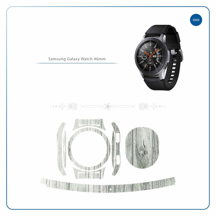برچسب ماهوت طرح White-Wood مناسب برای ساعت هوشمند سامسونگ Galaxy Watch 46mm