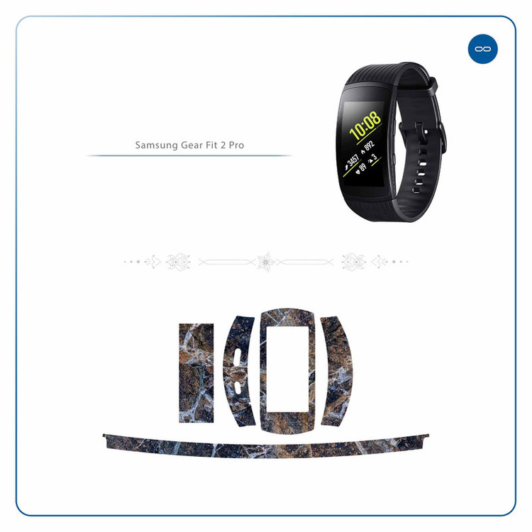 برچسب ماهوت طرح Earth-White-Marble مناسب برای ساعت هوشمند سامسونگ Galaxy Gear Fit 2 Pro