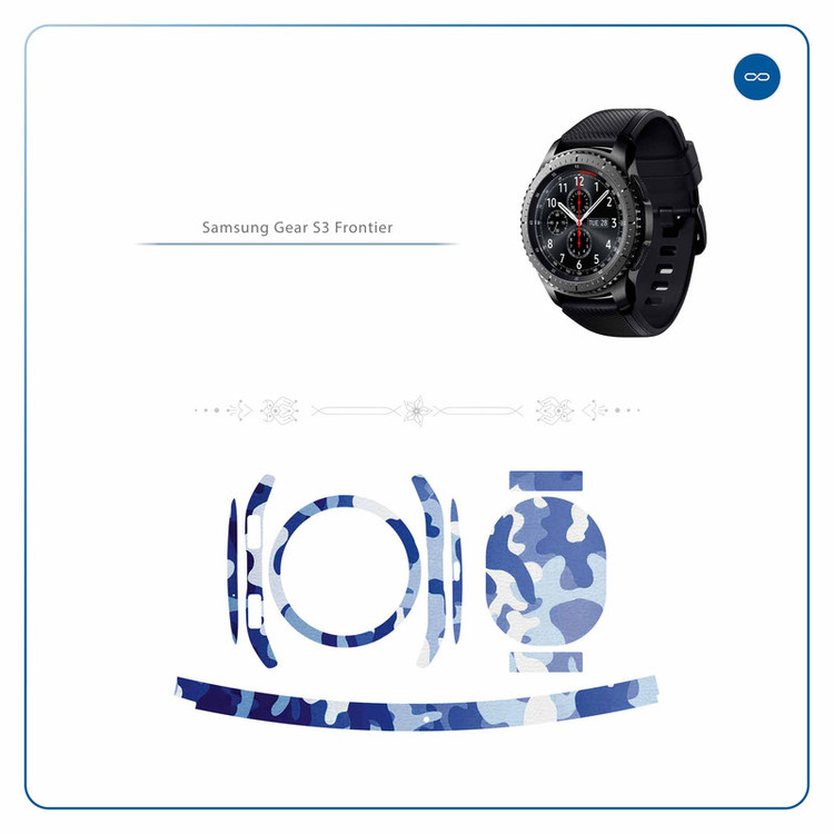 برچسب ماهوت طرح Army-Winter مناسب برای ساعت هوشمند سامسونگ Galaxy Gear S3 Frontier
