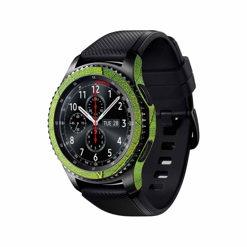 برچسب ماهوت طرح Leaf-Texture مناسب برای ساعت هوشمند سامسونگ Galaxy Gear S3 Frontier