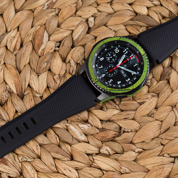برچسب ماهوت طرح Leaf-Texture مناسب برای ساعت هوشمند سامسونگ Galaxy Gear S3 Frontier