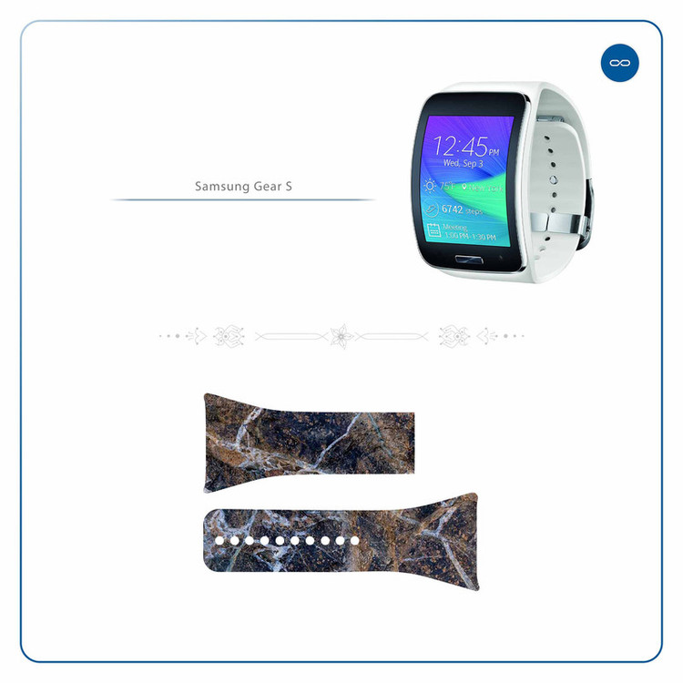 برچسب ماهوت طرح Earth_White_Marble مناسب برای ساعت هوشمند سامسونگ Galaxy Gear S