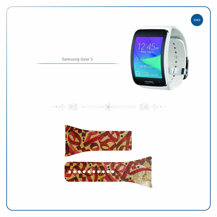 برچسب ماهوت طرح Nastaliq_6 مناسب برای ساعت هوشمند سامسونگ Galaxy Gear S