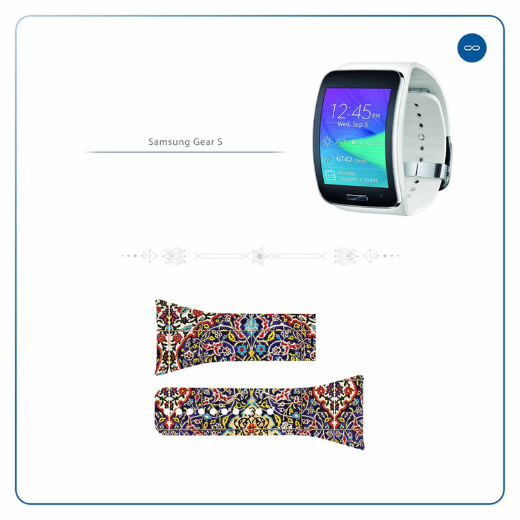برچسب ماهوت طرح Iran_Tile6 مناسب برای ساعت هوشمند سامسونگ Galaxy Gear S