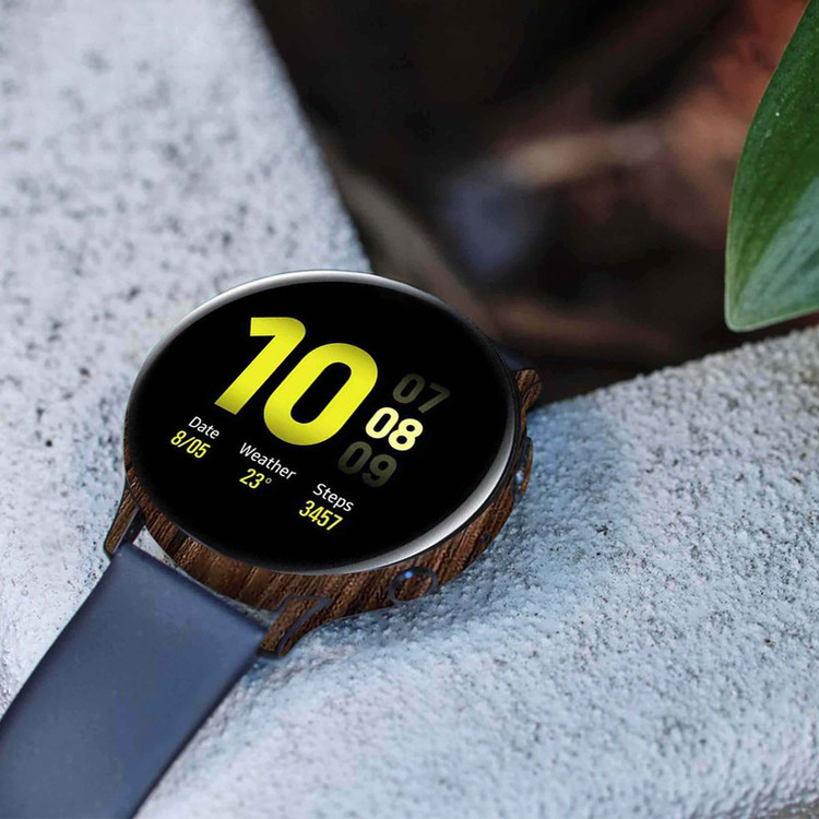 برچسب ماهوت طرح Dark-Walnut-Wood مناسب برای ساعت هوشمند سامسونگ Galaxy Watch Active 2 44mm