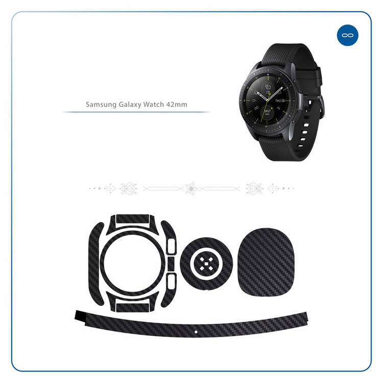 برچسب ماهوت طرح Carbon-Fiber مناسب برای ساعت هوشمند سامسونگ Galaxy Watch 42mm