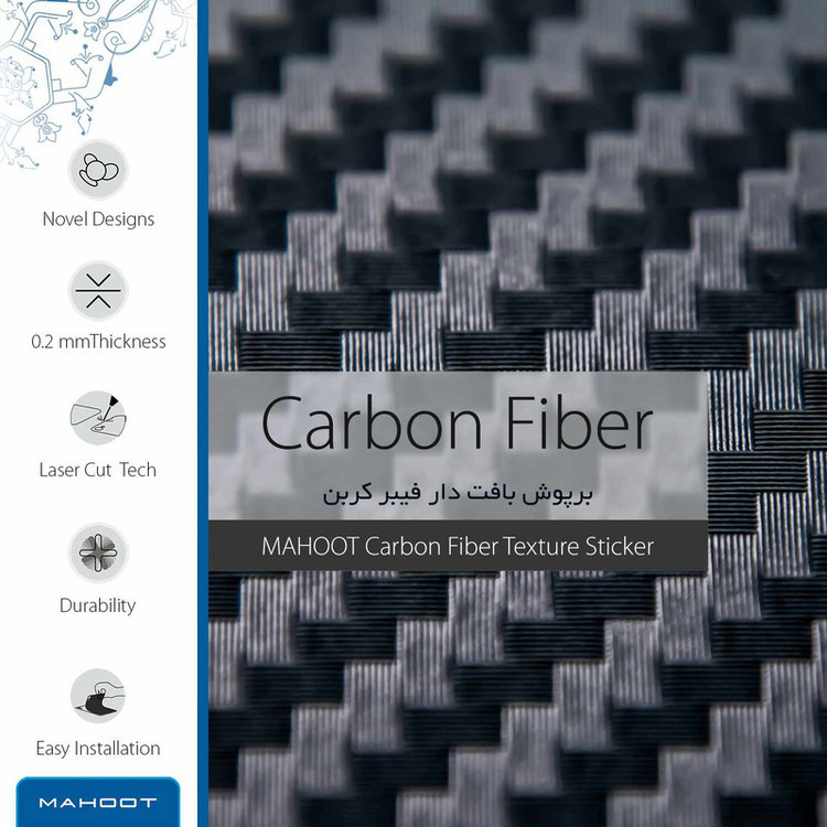 برچسب ماهوت طرح Carbon-Fiber مناسب برای ساعت هوشمند سامسونگ Galaxy Watch 42mm