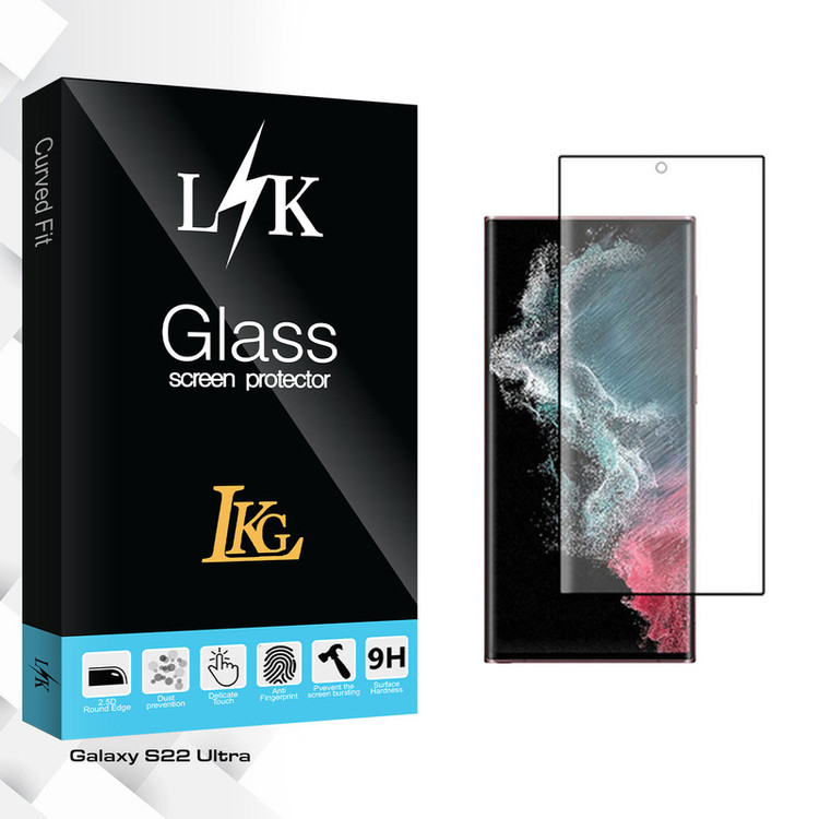 محافظ صفحه نمایش شیشه ای ال کا جی مدل LK Glass مناسب برای گوشی موبایل سامسونگ Galaxy S22 Ultra