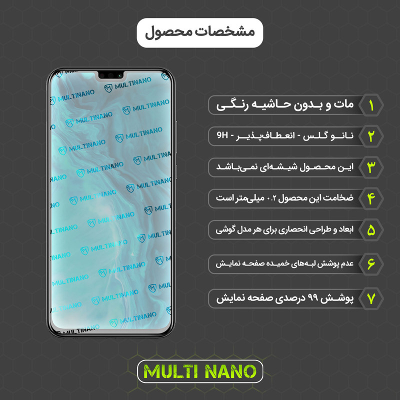 محافظ صفحه نمایش مات مولتی نانو مدل X-S1M مناسب برای گوشی موبایل آنر 9X Lite