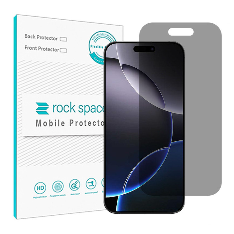محافظ صفحه نمایش حریم شخصی راک اسپیس مدل Resistant مناسب برای گوشی موبایل اپل iPhone 16 Pro Max