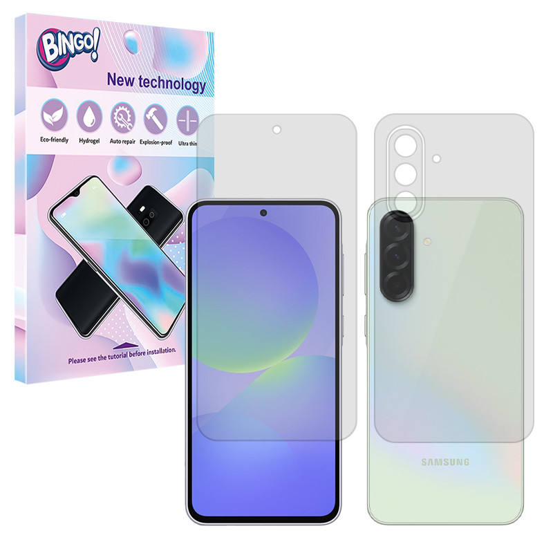 محافظ صفحه نمایش مات بینگو مدل Tough مناسب برای گوشی موبایل سامسونگ Galaxy A56 به همراه محافظ